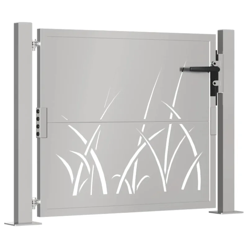 Sodo vartai, 100x75 cm, Corten plienas, žolės raštas