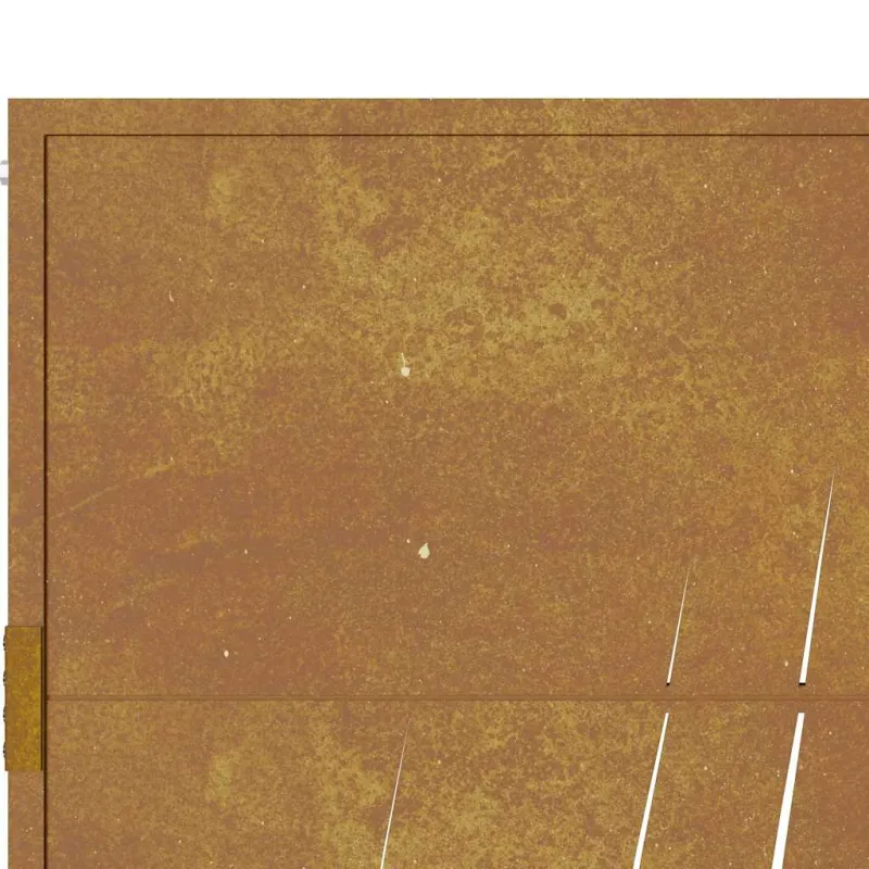 Sodo vartai, 100x200 cm, Corten plienas, žolės raštas