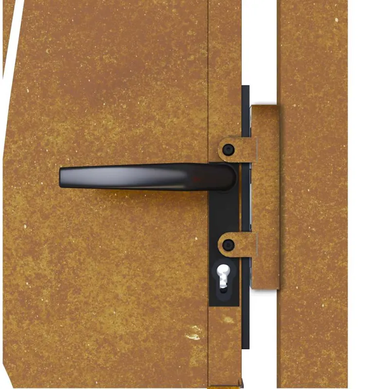 Sodo vartai, 100x200 cm, Corten plienas, žolės raštas
