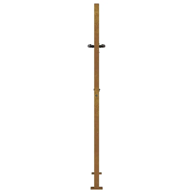 Sodo vartai, 100x125 cm, Corten plienas, bambuko dizainas