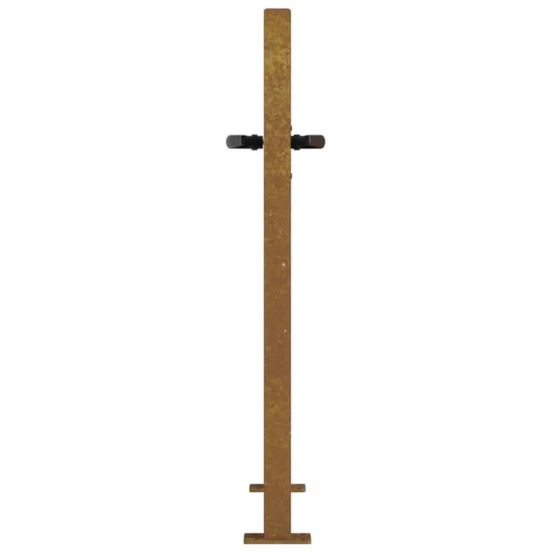 Sodo vartai, 100x75 cm, Corten plienas, kvadratinis dizainas