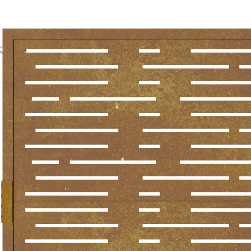 Sodo vartai, 100x125 cm, Corten plienas, kvadratinis dizainas