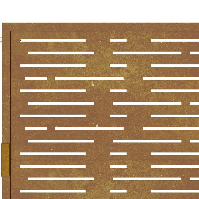 Sodo vartai, 100x150 cm, Corten plienas, kvadratinis dizainas