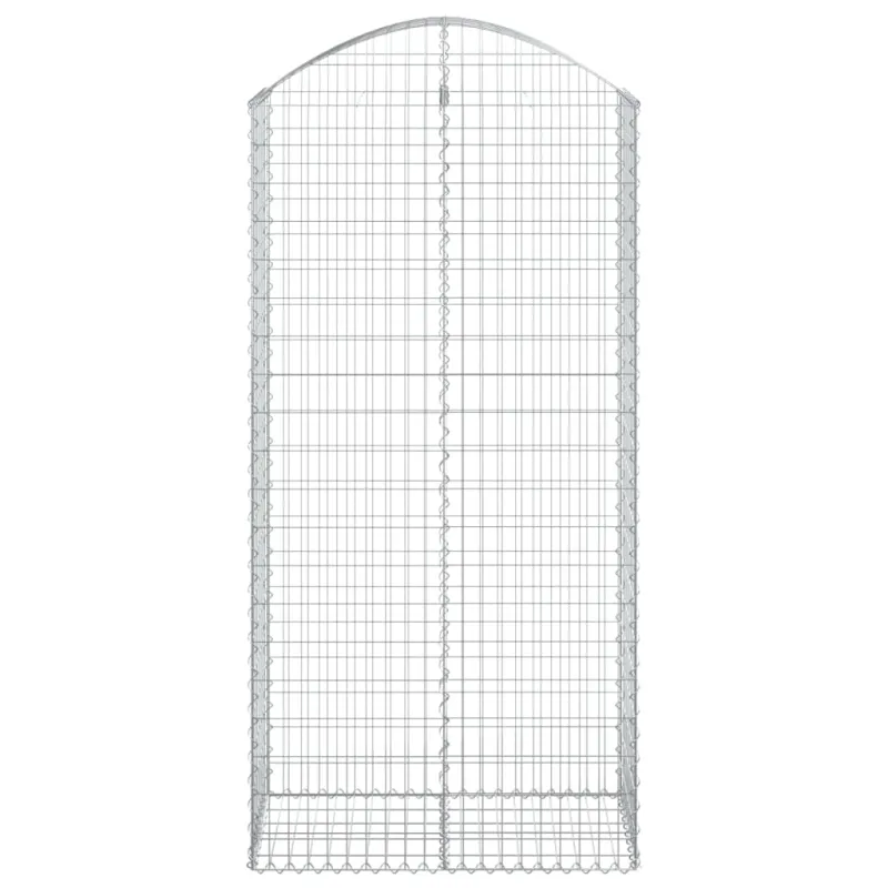 Išlenktas gabiono krepšys, 100x50x200/220 cm, geležis