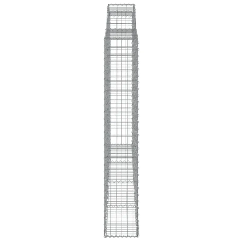 Išlenktas gabiono krepšys, 300x30x180/200cm, geležis