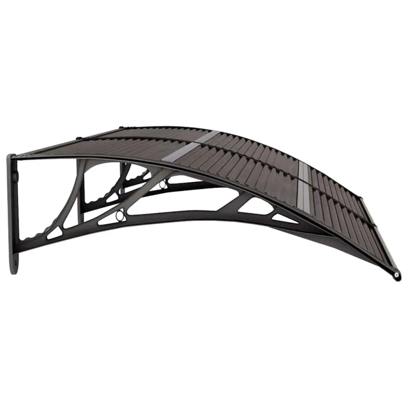 Stogelis durims, juodos spalvos, 150x75cm, polikarbonatas