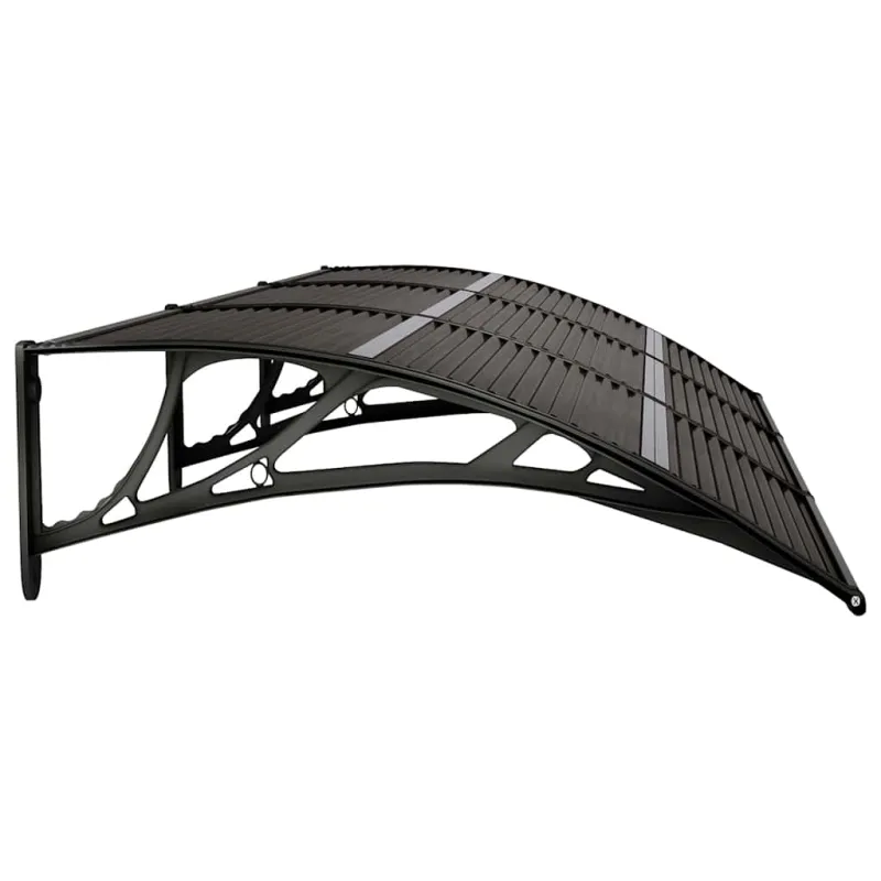 Stogelis durims, juodos spalvos, 300x75cm, polikarbonatas