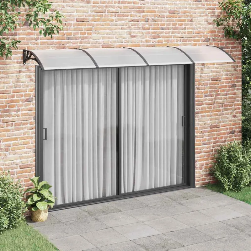Stogelis durims, juodos spalvos, 350x100cm, polikarbonatas
