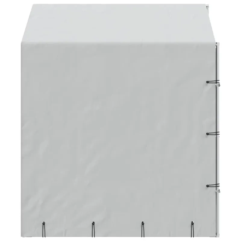 Lauko voljeras šunims su stogu, sidabrinis, 2x2x2,5m, plienas