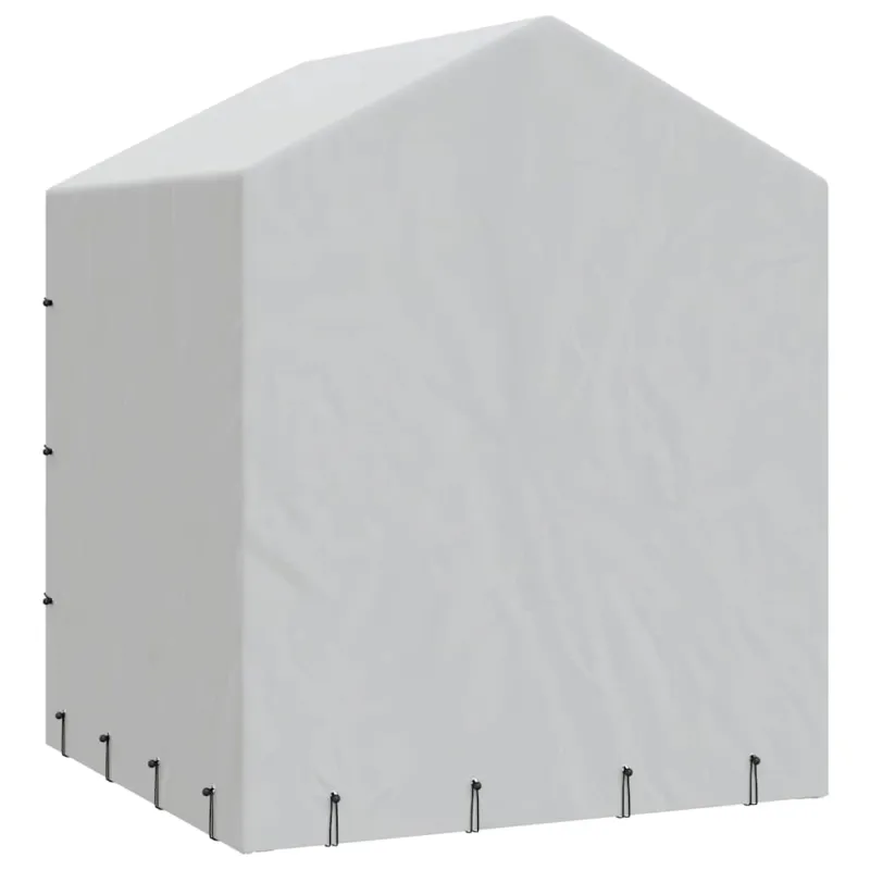 Lauko voljeras šunims su stogu, sidabrinis, 2x2x2,5m, plienas