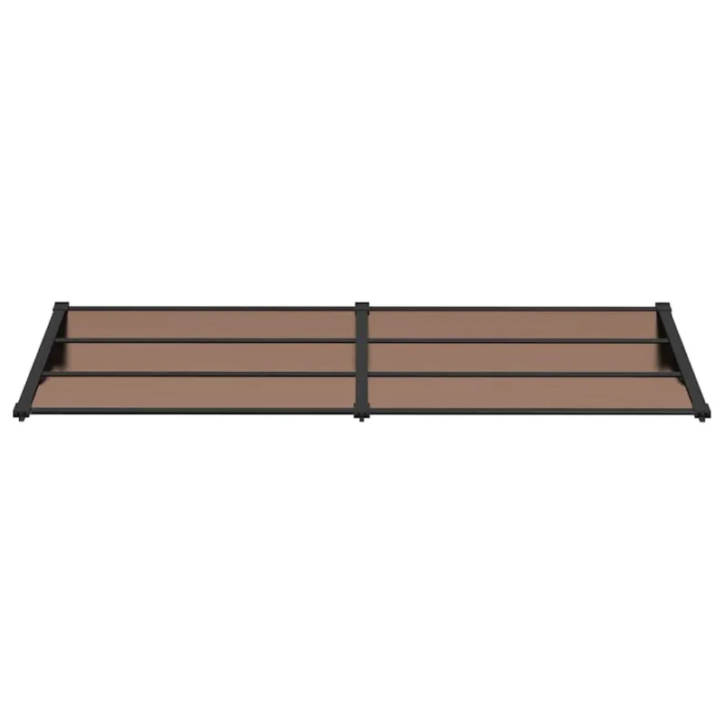 Stogelis durims, juodos spalvos, 239x90cm, polikarbonatas