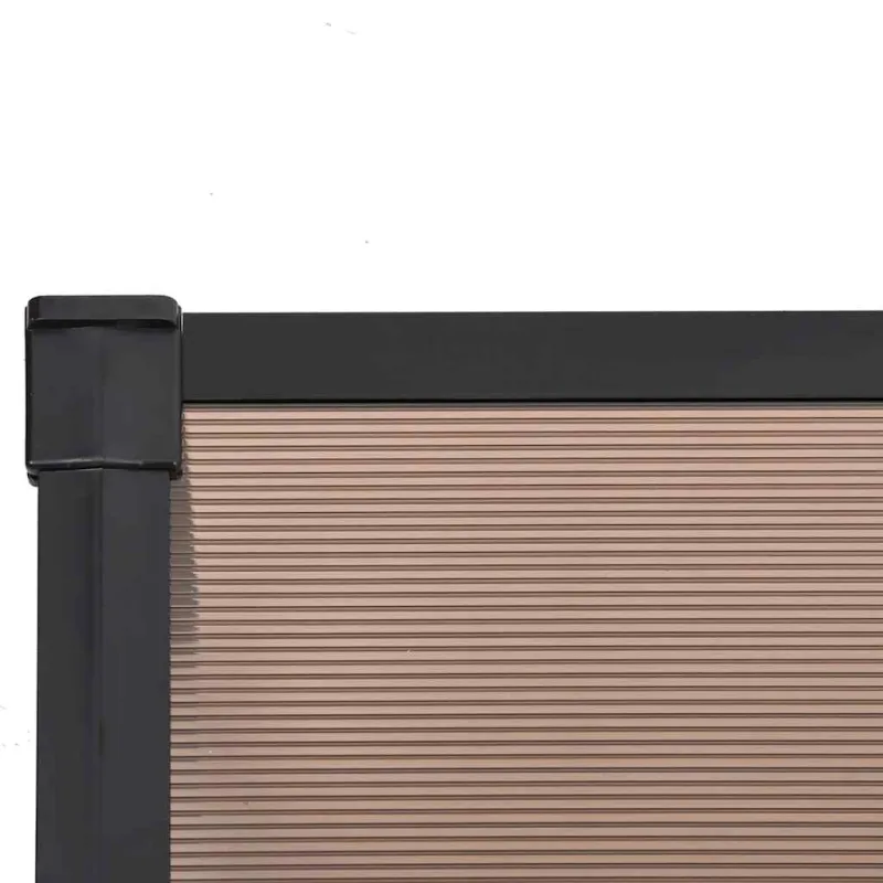 Stogelis durims, juodos spalvos, 239x90cm, polikarbonatas