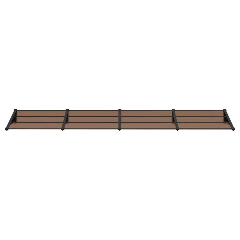 Stogelis durims, juodos spalvos, 396x90cm, polikarbonatas