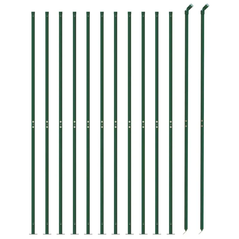 Tinklinė tvora su flanšais, žalios spalvos, 1,8x25m