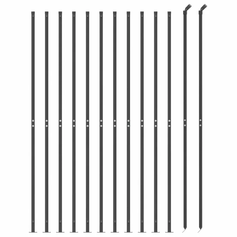 Tinklinė tvora su flanšais, antracito spalvos, 1,6x25m