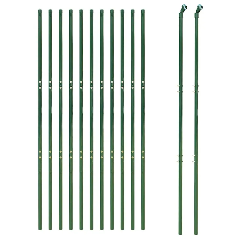 Vielinė tinklinė tvora, žalia, 2x25m, galvanizuotas plienas