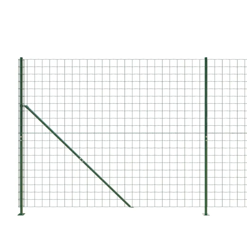 Tinklinė tvora su flanšais, žalios spalvos, 2,2x10m