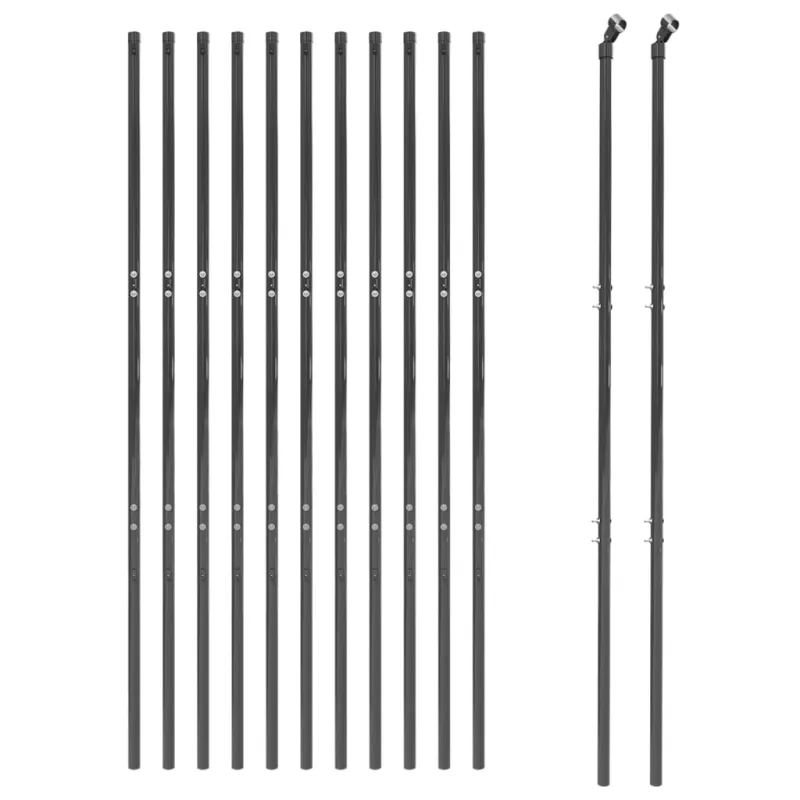 Vielinė tinklinė tvora, antracito, 1,6x25m, plienas