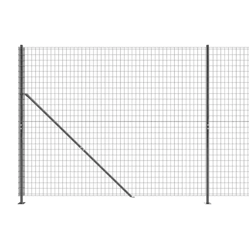 Tinklinė tvora su flanšais, antracito spalvos, 1,4x10m