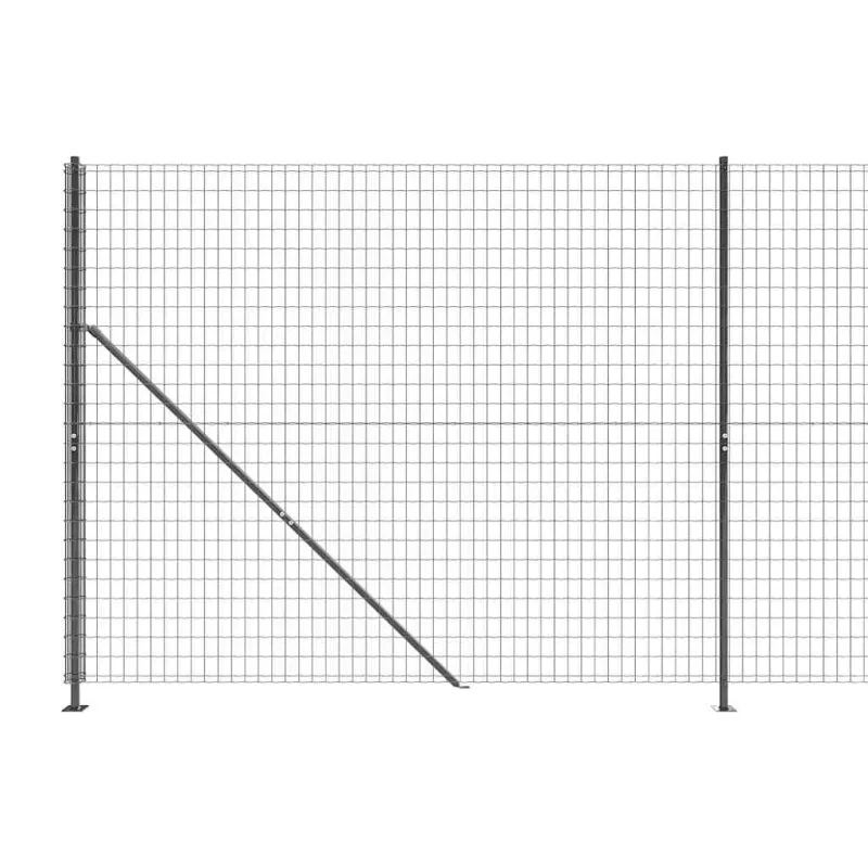 Tinklinė tvora su flanšais, antracito spalvos, 1,6x10m
