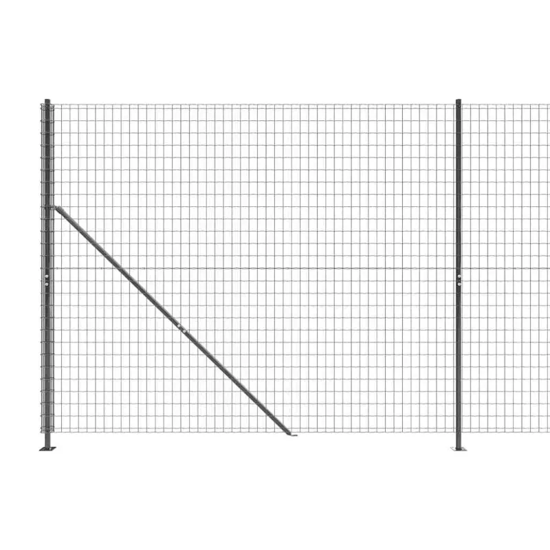 Tinklinė tvora su flanšais, antracito spalvos, 1,8x10m