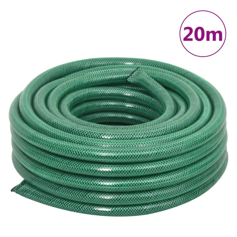 Sodo žarna su tvirtinimo detalėmis, žalia, 0,75", 20m, PVC