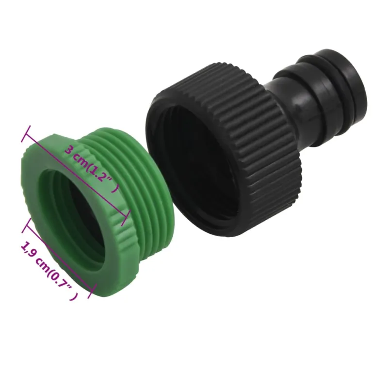 Sodo žarna su tvirtinimo detalėmis, žalia, 0,75", 20m, PVC