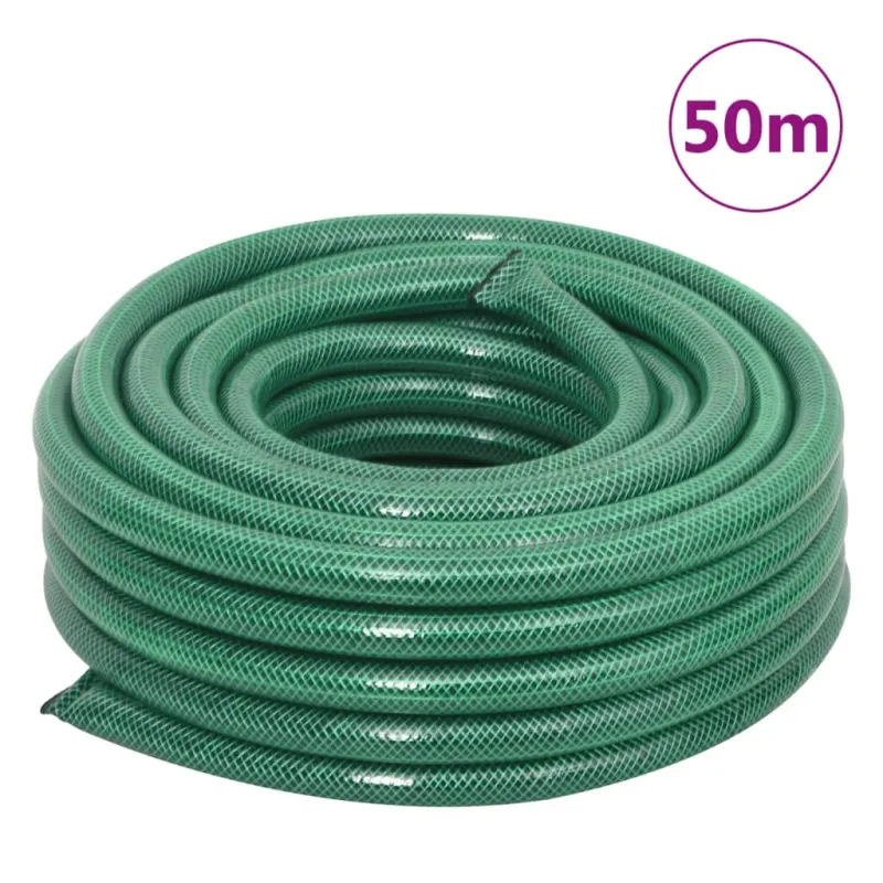 Sodo žarna su tvirtinimo detalėmis, žalia, 0,75", 50m, PVC