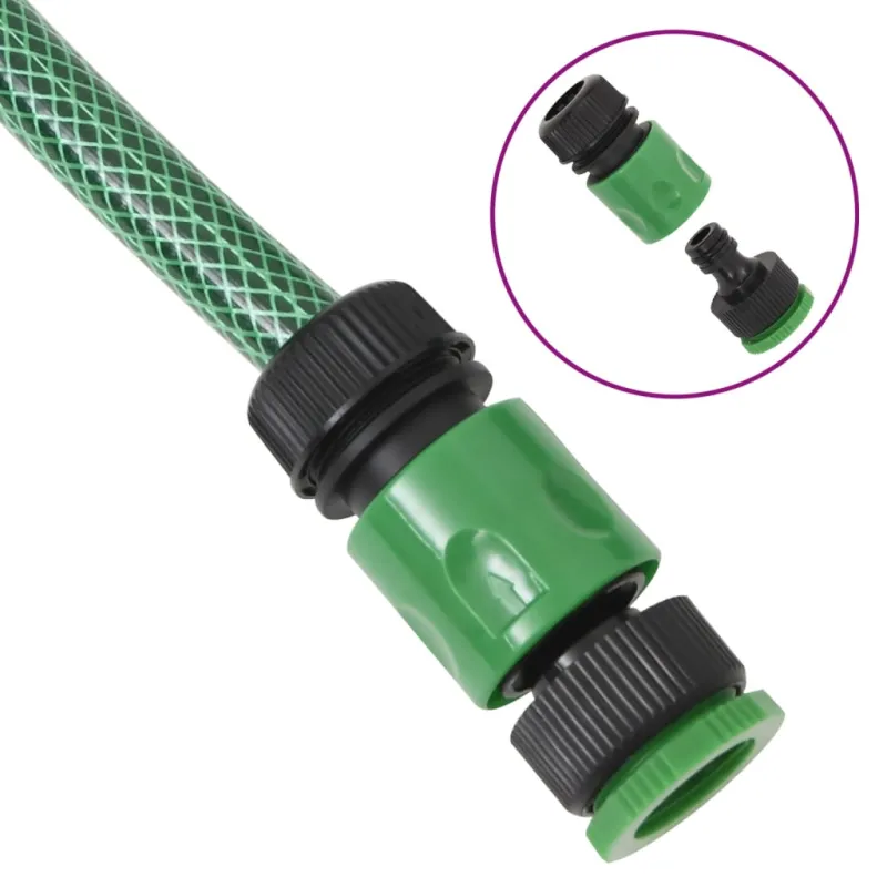 Sodo žarna su tvirtinimo detalėmis, žalia, 0,75", 100m, PVC