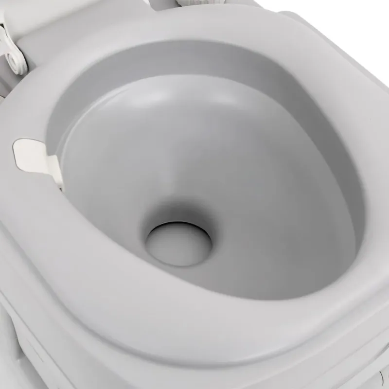 Nešiojamas stovyklavimo tualetas, pilkas/baltas, 22+12l, HDPE