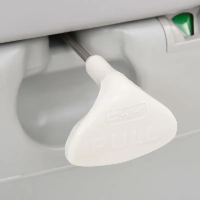 Nešiojamas stovyklavimo tualetas, pilkas/baltas, 22+12l, HDPE