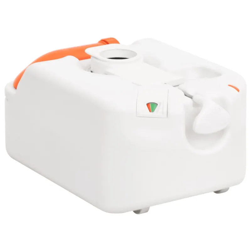 Integruotas stovyklavimo tualetas, baltas, 24+17l, HDPE/plienas