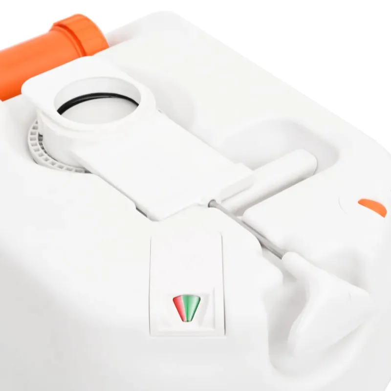 Integruotas stovyklavimo tualetas, baltas, 24+17l, HDPE/plienas