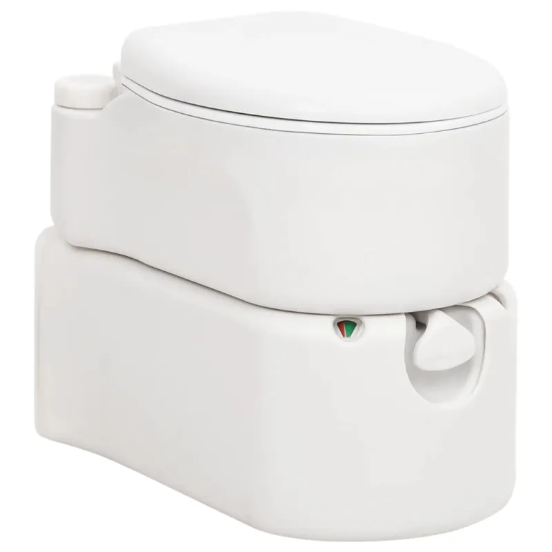 Integruotas stovyklavimo tualetas, baltas, 24+17l, HDPE/emalis