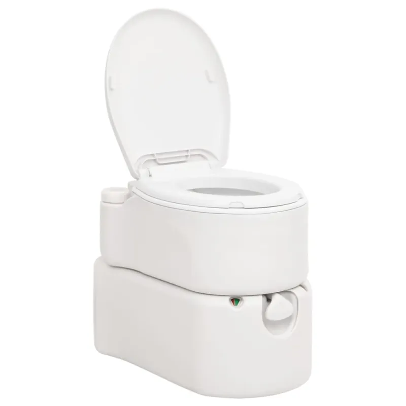 Integruotas stovyklavimo tualetas, baltas, 24+17l, HDPE/emalis