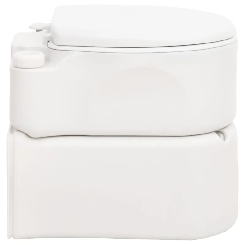 Integruotas stovyklavimo tualetas, baltas, 24+17l, HDPE/emalis
