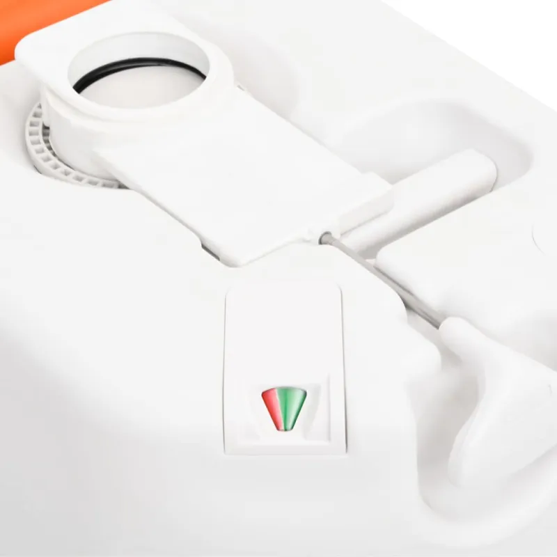 Integruotas stovyklavimo tualetas, baltas, 24+17l, HDPE/emalis