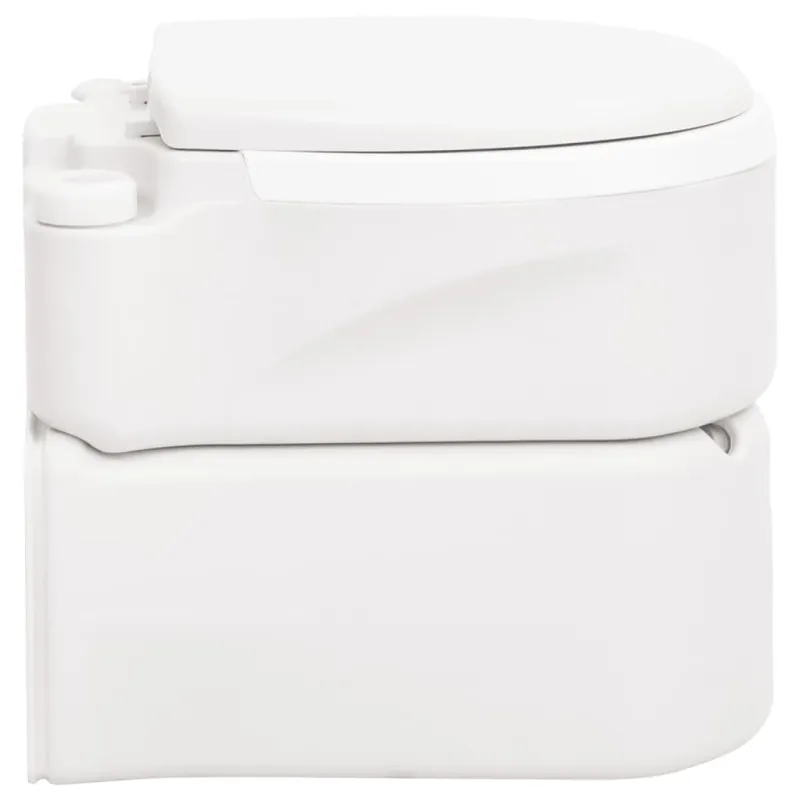 Integruotas stovyklavimo tualetas, baltas, 24+17l, HDPE/PP