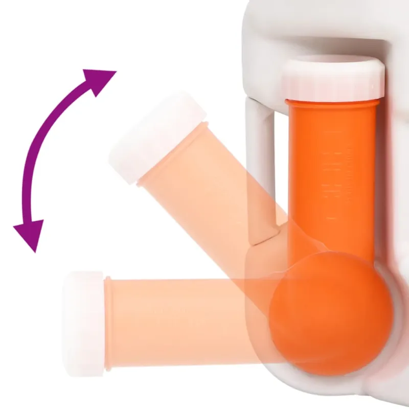 Integruotas stovyklavimo tualetas, baltas, 24+17l, HDPE/PP