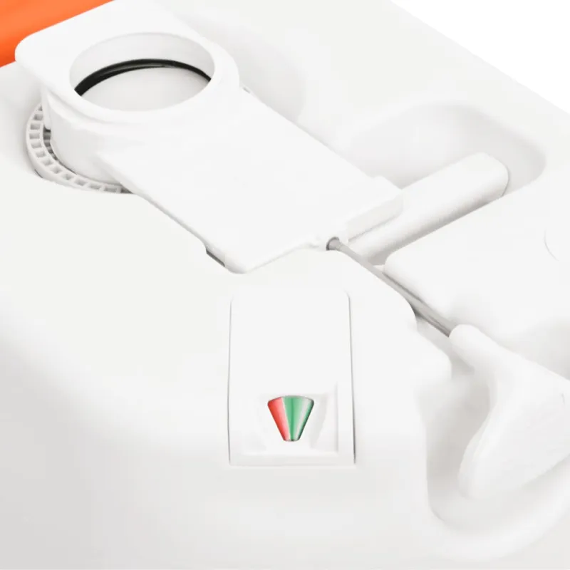 Integruotas stovyklavimo tualetas, baltas, 24+17l, HDPE/PP