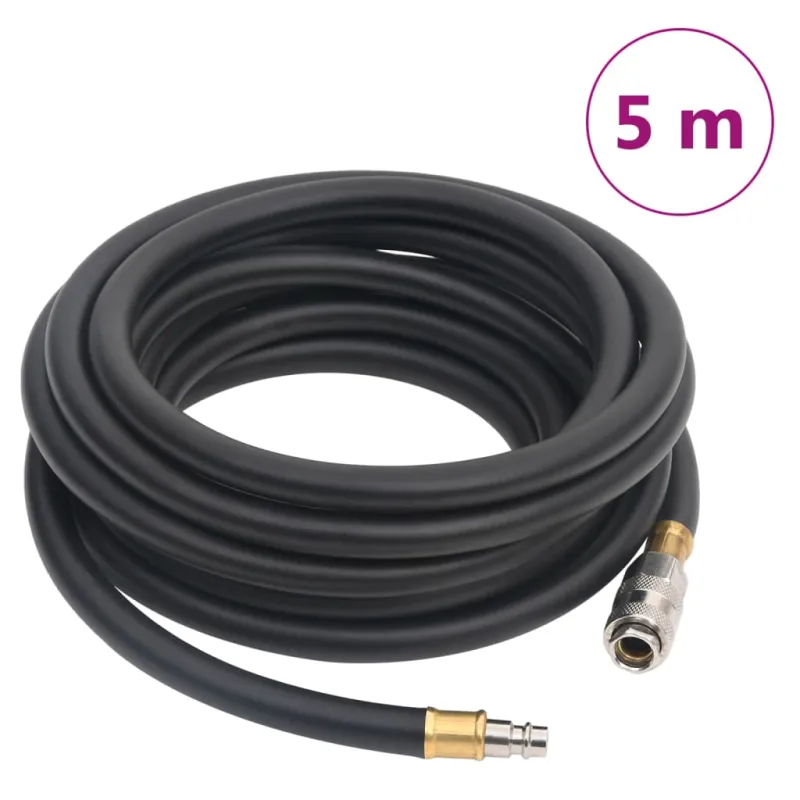 Hibridinė oro žarna, juodos spalvos, 0,6", 5m, guma ir PVC