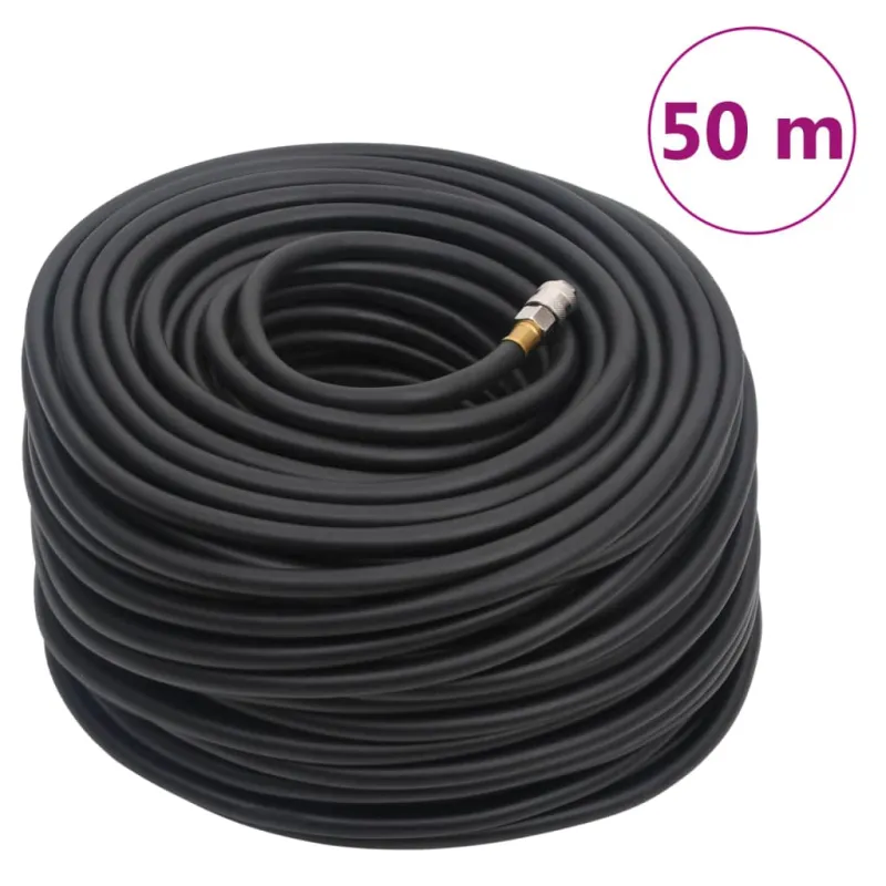 Hibridinė oro žarna, juodos spalvos, 0,6", 50m, guma ir PVC
