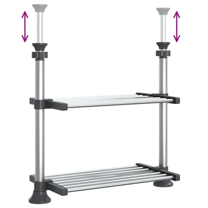 Virtuvės lentyna, 50x25x(50–70)cm, aliuminis