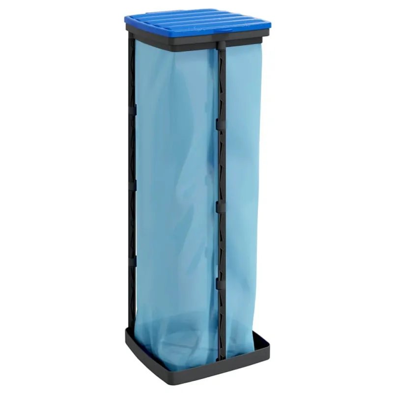 Šiukšlių maišų laikikliai, 2vnt., juodi ir mėlyni, 120l, PP