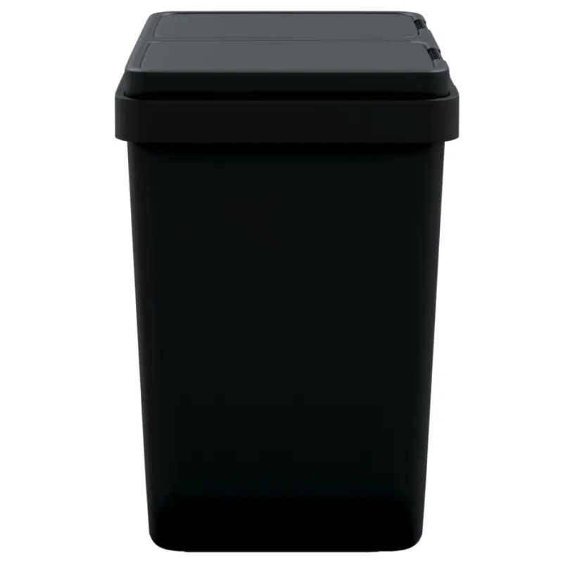 Dviguba šiukšliadėžė, antracito spalvos, 2x25l