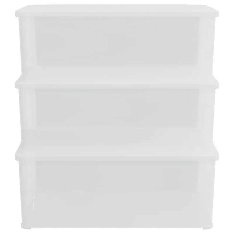 Plastikinės daiktadėžės, 3vnt., 10l, sukraunamos