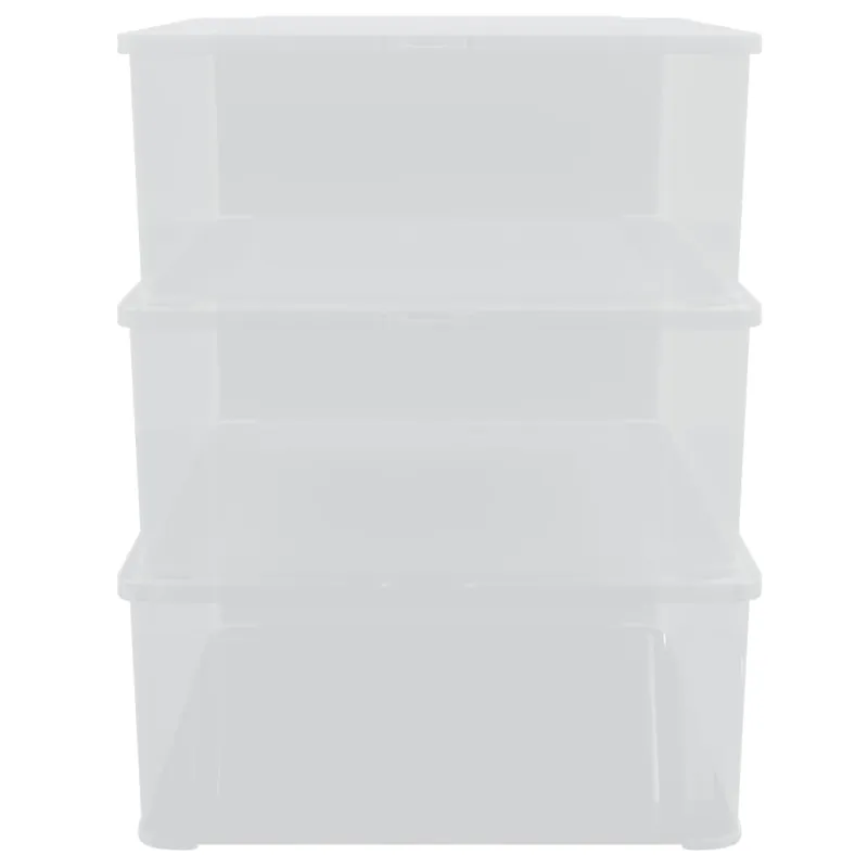 Plastikinės daiktadėžės, 3vnt., 25l, sukraunamos