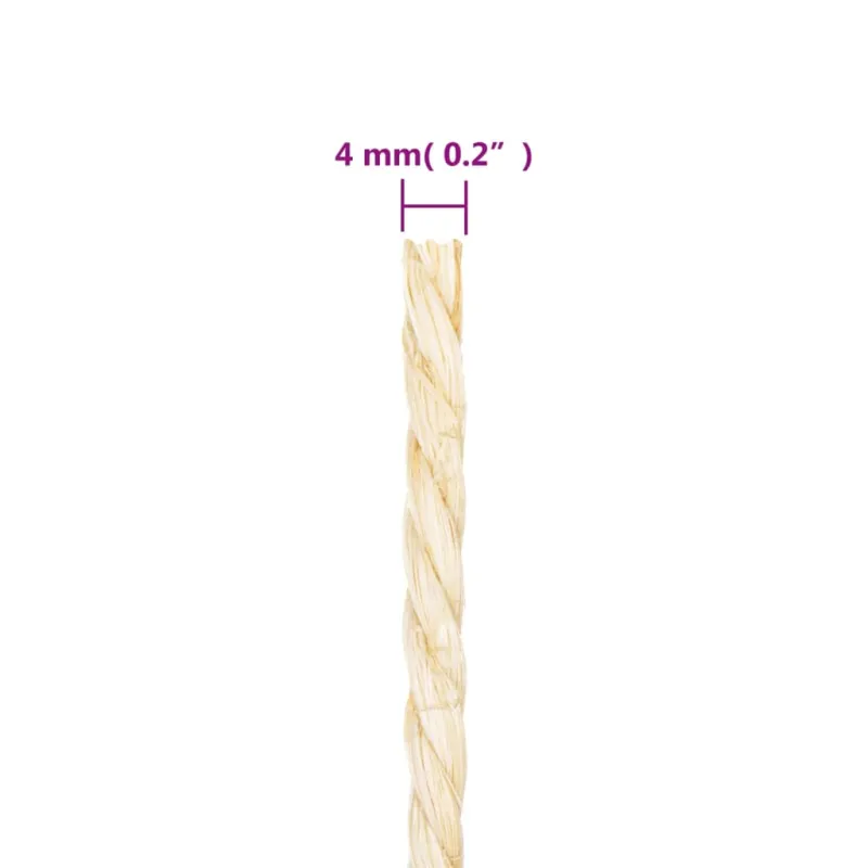 Virvė, 50m, 100% sizalis, 4mm