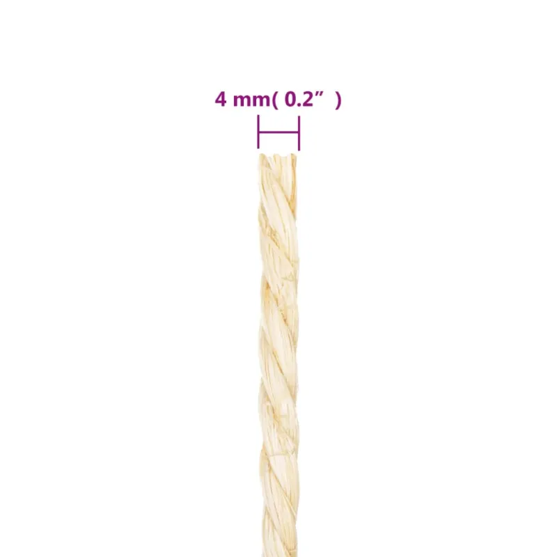Virvė, 250m, 100% sizalis, 4mm