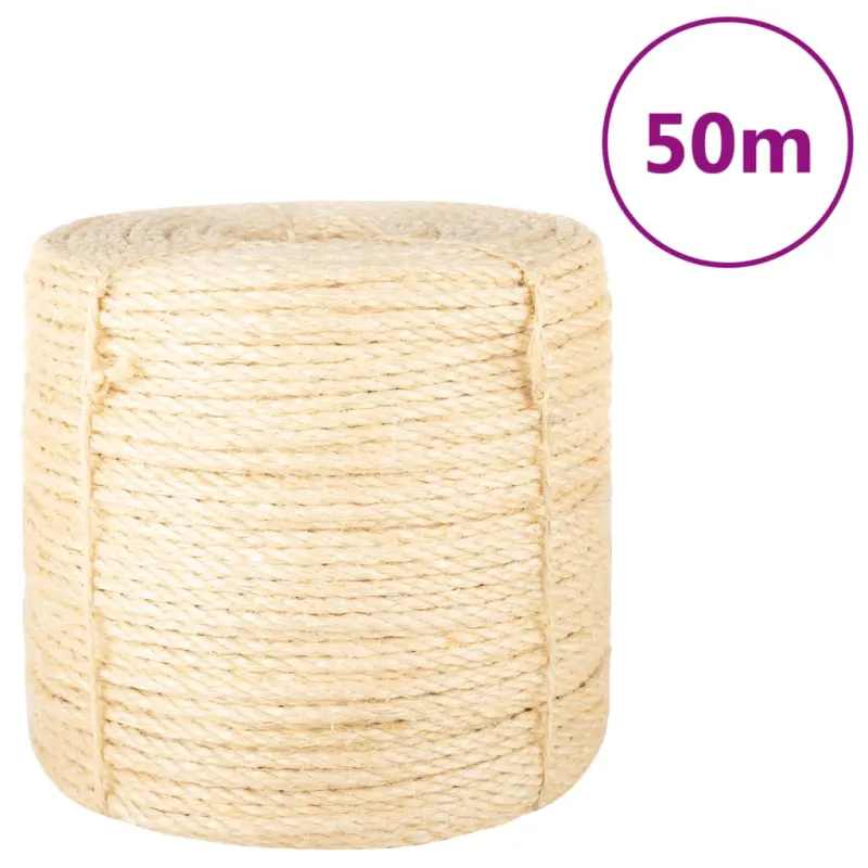 Virvė, 50m, 100% sizalis, 6mm